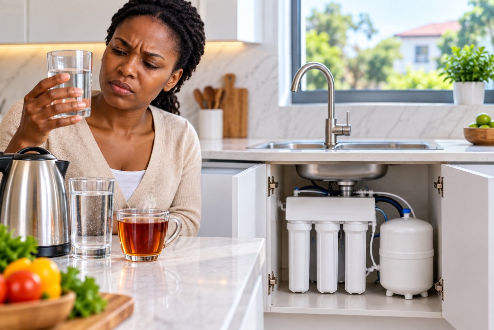Borehole water purification in Kenya with an undersink reverse osmosis system — https://pureflex.co.ke