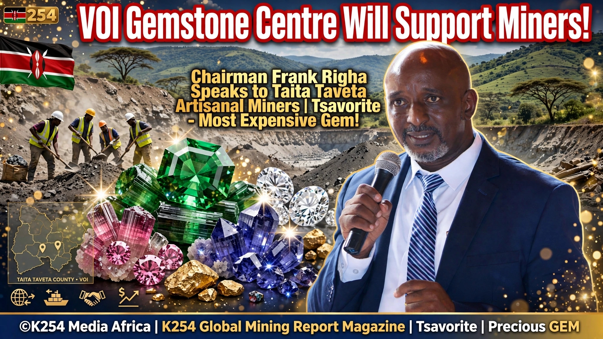 Kenya's VOI Gemstone Value addition & Marketing Centre Chairman Frank Righa Speaking to Taita Taveta CountyArtisanal Miners on Why the Gemstone Centre will support their Trading and International Market Access| #Tsavorite|Precious GEM