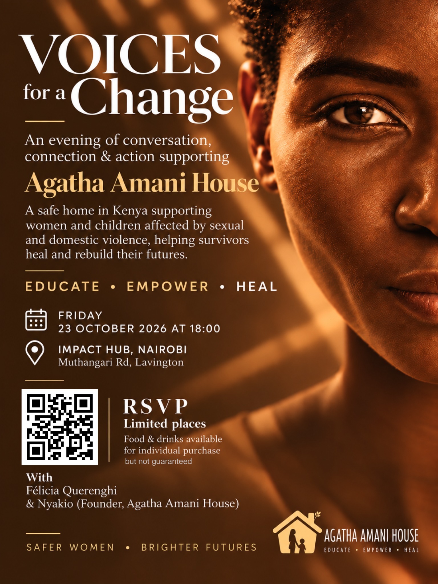 Empowering Survivors of Domestic and sexual violence, Restoring Hope: Join Agatha Amani House for Two High-Impact Nairobi Community Events This October 22 & 23